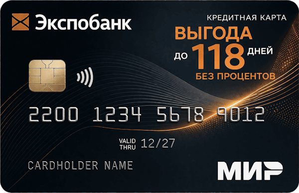 Выгода до 118 дней без процентов